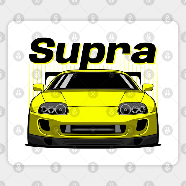 JDM Yellow Supra Magnet by GoldenTuners